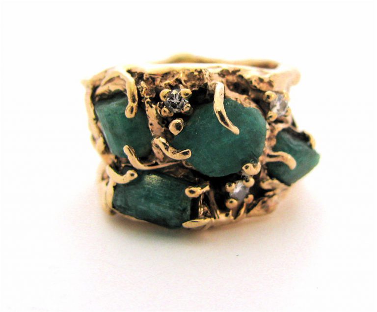 ARTHUR KING, Gold and Emerald Ring, c1960 - Kimberly Klosterman Jewelry