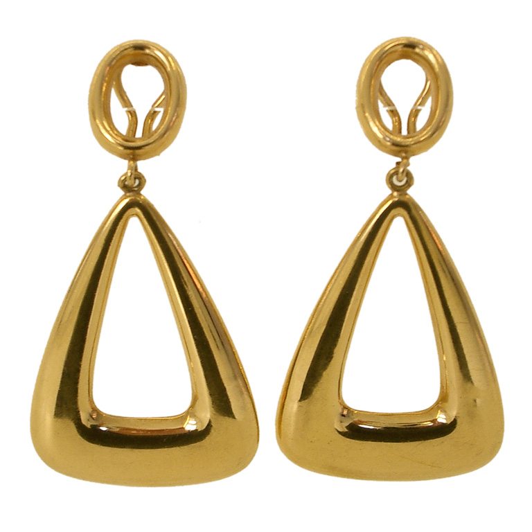 Gold Ear Clips Italy c1960 - Kimberly Klosterman Jewelry