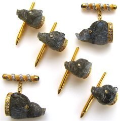 Zadora- Gerlof, A Labradorite, Gold and Diamond Men’s Dress Set