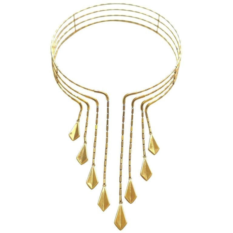 Chimento Gold Choker Necklace, circa 1990
