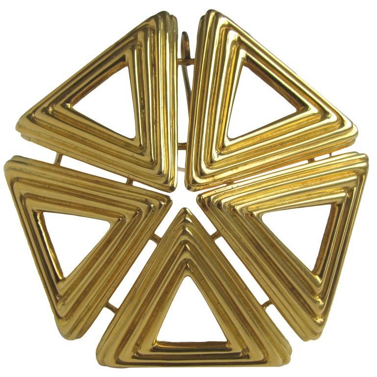 A Massive Gold Pendant-Brooch Circa 1970