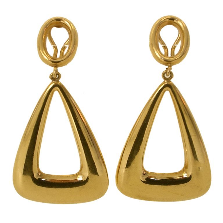 Gold Ear Clips Italy c1960
