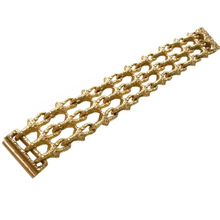Gold Link Bracelet ,French, c1970