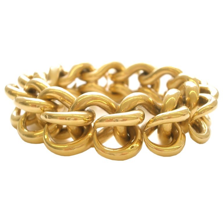 Gold Link Bracelet by Van Cleef and Arpels,France, circa 1960