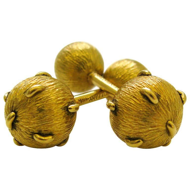 SCHLUMBERGER for TIFFANY A Pair of Gold Cufflinks