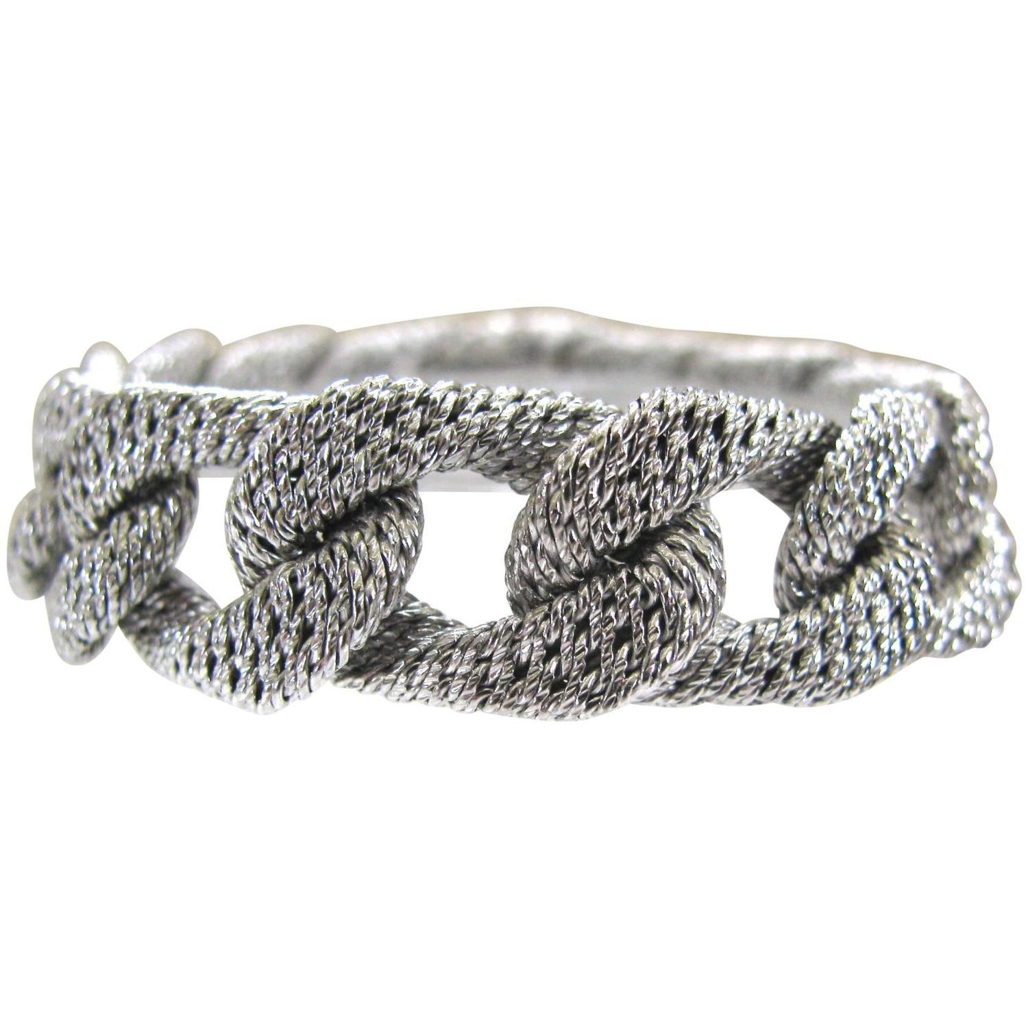 George L’Enfant White Gold Cuban Bracelet circa 1965